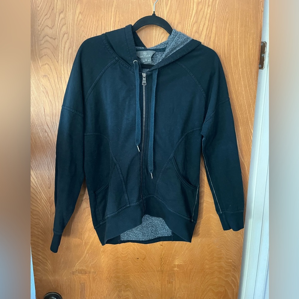 Aether full zip high low hoodie jacket 2